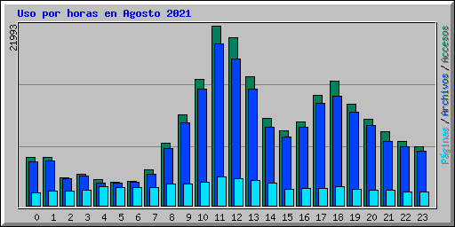 Uso por horas en Agosto 2021