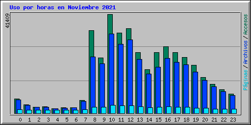 Uso por horas en Noviembre 2021