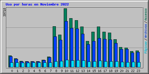 Uso por horas en Noviembre 2022