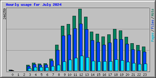 Hourly usage for July 2024