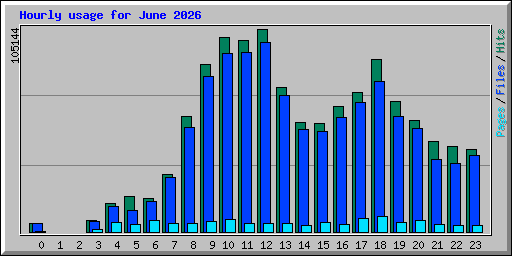 Hourly usage for June 2026