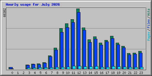 Hourly usage for July 2026